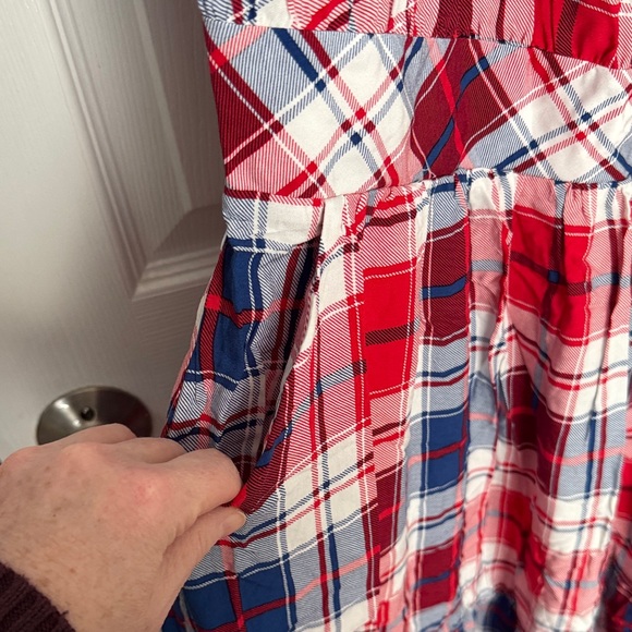 Torrid Red and Blue Plaid Midi Dress - Picture 2 of 6
